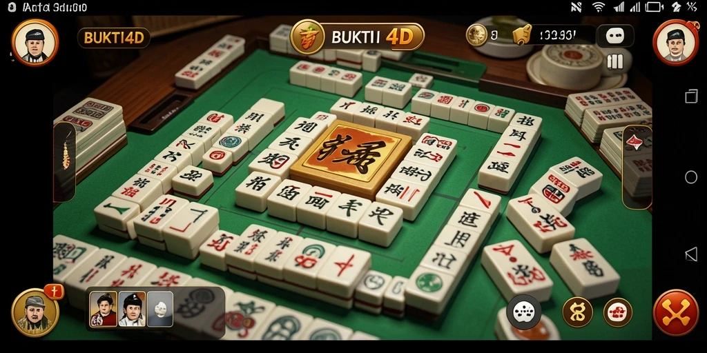 Tampilan gameplay seru BUKTI4D yang menantang di papan Mahjong.