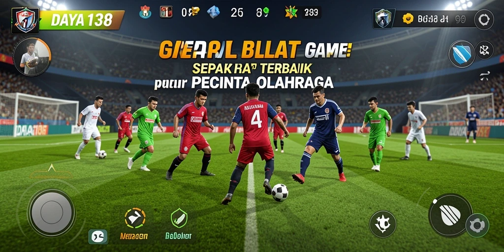 Tampilan gameplay menarik dari DAYA138 dengan aksi sepak bola yang seru.