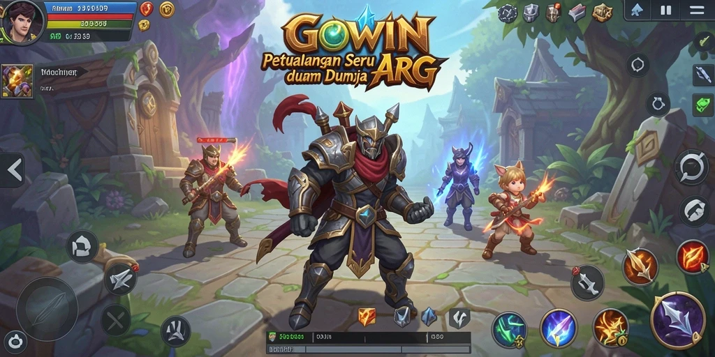 Tampilan gameplay GOWIN yang menarik dan dinamis di dunia ARPG.