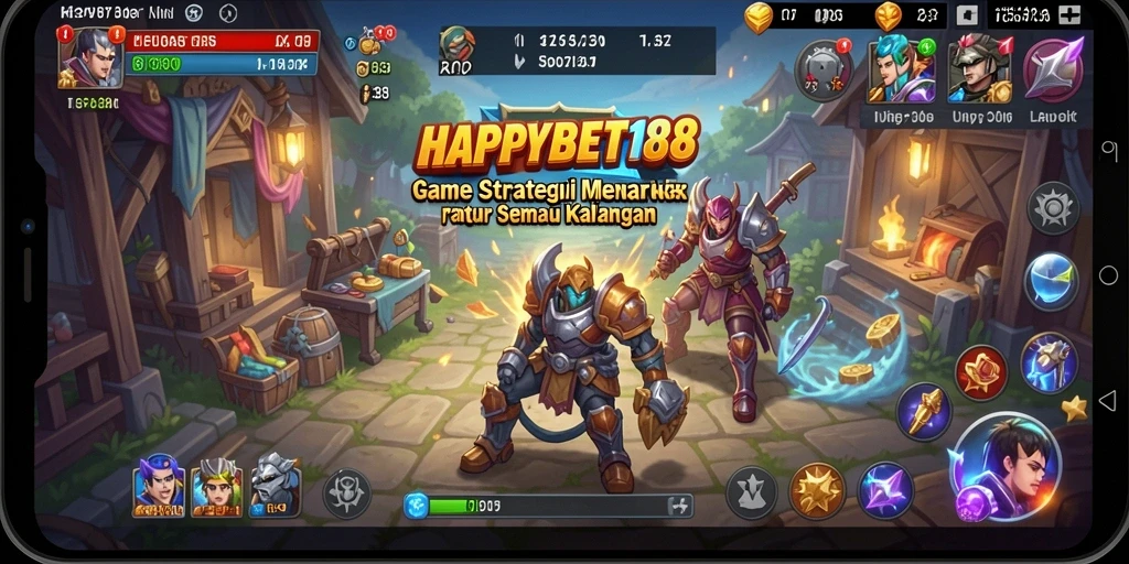 Screenshot menunjukkan momen intense dalam gameplay Strategy.