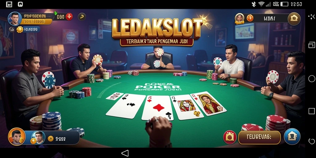 Tampilan gameplay Poker di LEDAKSLOT yang mengasyikkan.