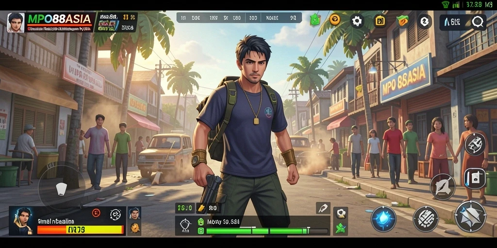 Screenshot MPO88ASIA menampilkan gameplay simulasi yang mendetail.