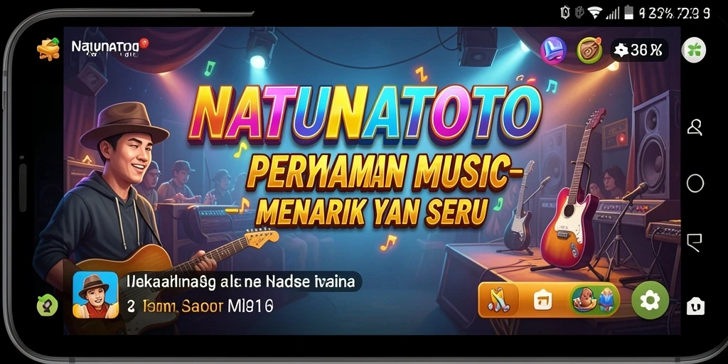 Tampilan gameplay NATUNATOTO yang penuh warna dan interaktif.