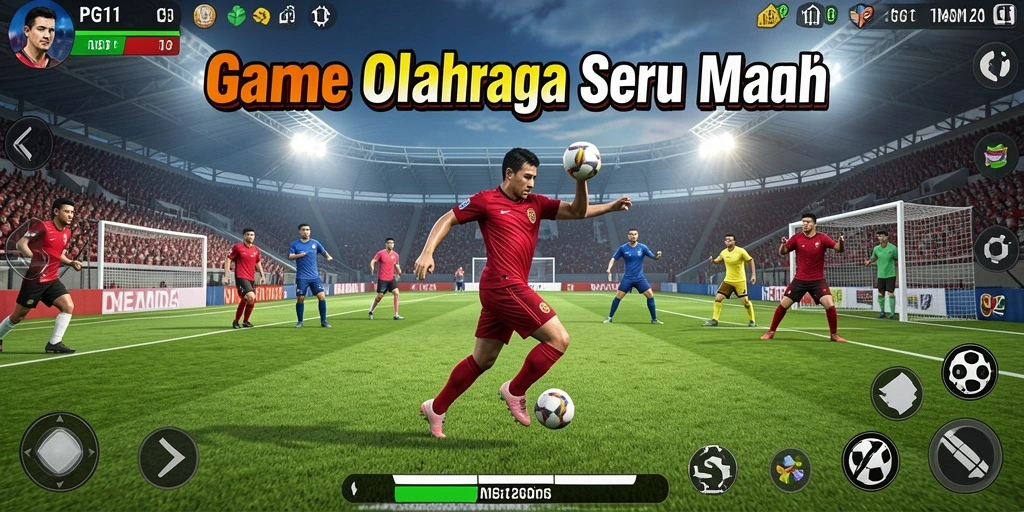 Screenshot PG11 menampilkan aksi seru di lapangan olahraga.
