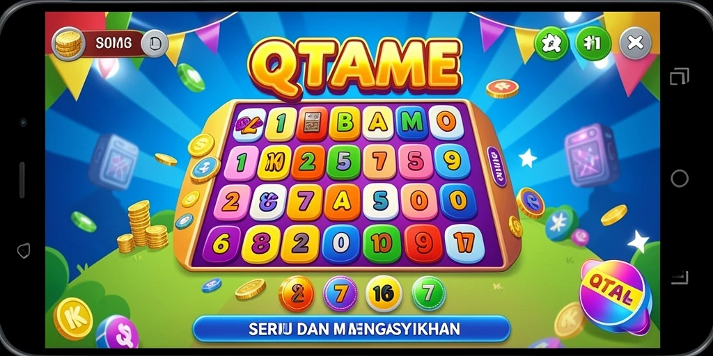 Tampilan gameplay seru dalam QTGAME yang menampilkan bingo.