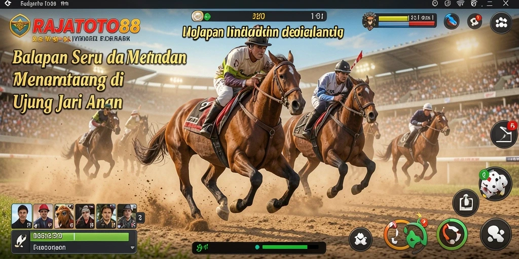 Tampilan gameplay seru dari balapan di RAJATOTO88.
