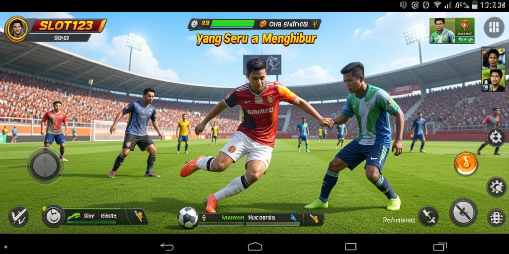 Tampilan utama SLOT123 dengan gameplay olahraga yang seru.