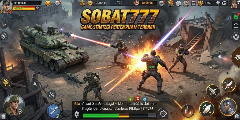 Tampilan gameplay menarik dari SOBAT777 dalam pertempuran strategis.