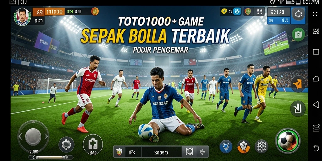 Gambaran seru gameplay sepak bola di TOTO1000.
