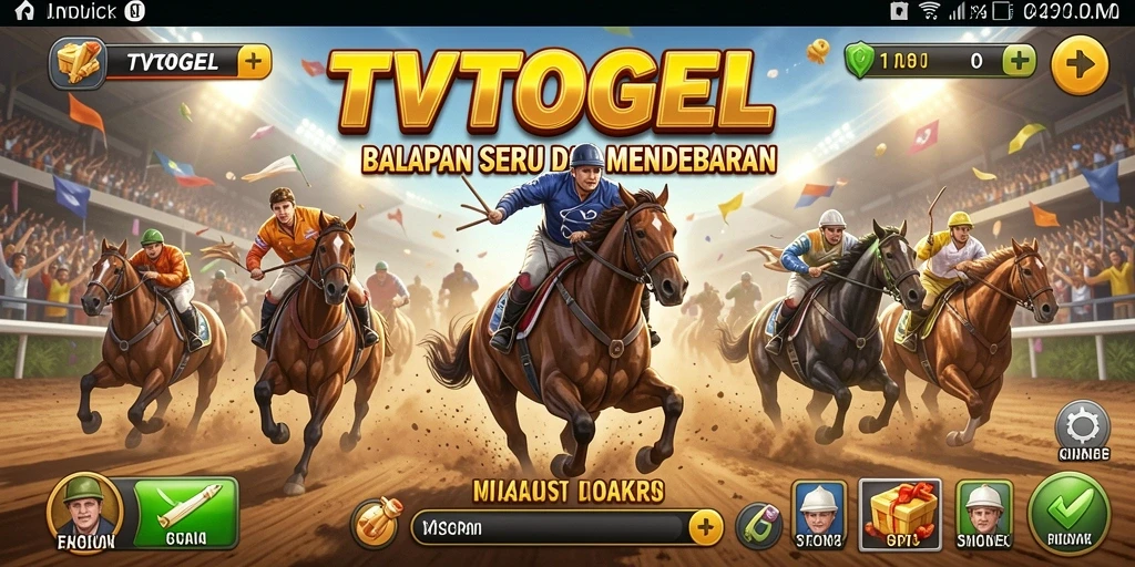 Screenshot utama TVTOGEL menampilkan aksi balapan yang mendebarkan.